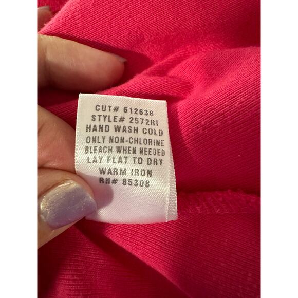 Barbara Lesser | Crochet Top Pink Cotton Sundress | Size Medium - Picture 10 of 12